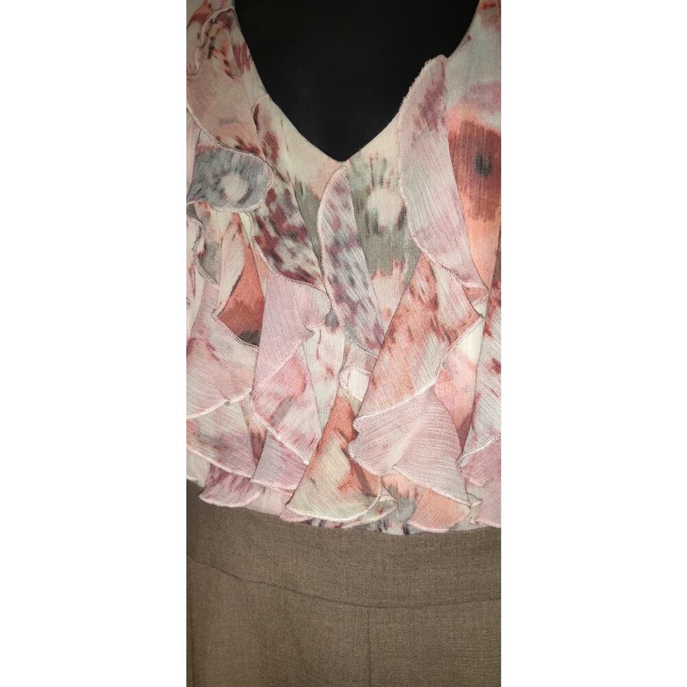 New York And Company Dress Womens LARGE Chiffon Ruffles Sleeveless Summer Classy - Picture 5 of 16